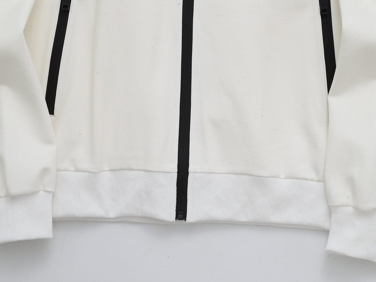 Prada Linea Rossa Tracksuit Set - White Technical Knit Zip Jacket & Pants
