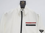 Prada Linea Rossa Tracksuit Set - White Technical Knit Zip Jacket & Pants