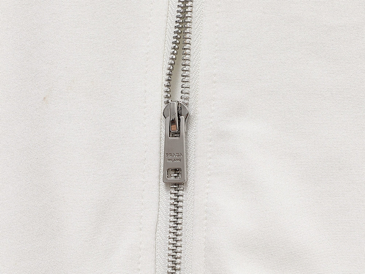 Prada Milano Logo Side Band Technical Jersey Tracksuit White