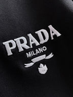 Prada Milano Tracksuit Set - Black Technical Knit Piping Zip Jacket & Pants