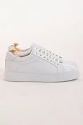 Pristine Luxe White Leather Sneakers - Luxury Comfort for Every Occasion