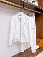 Stefano Ricci Eagle Logo Technical Jersey Tracksuit White