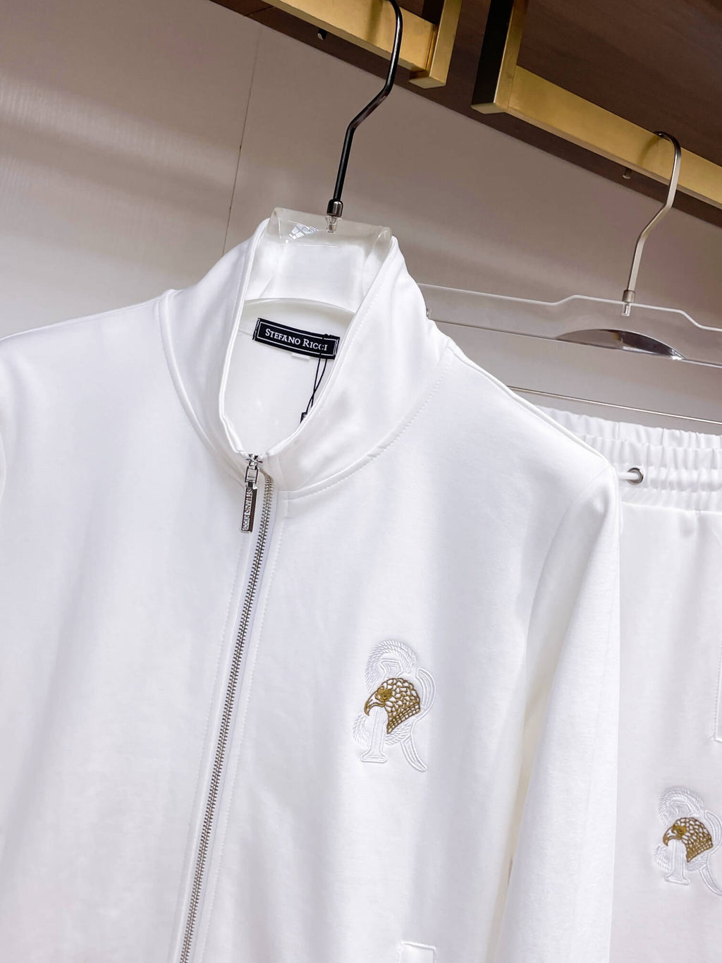 Stefano Ricci Eagle Logo Technical Jersey Tracksuit White