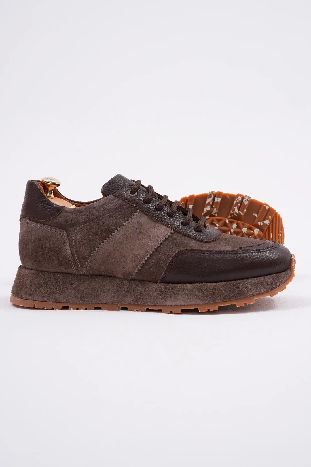 Terrain Rich Brown Suede & Leather Sneakers