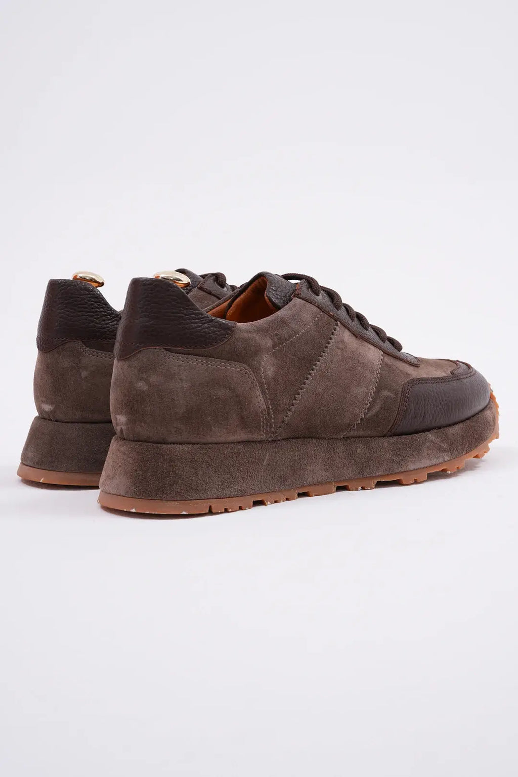 Terrain Rich Brown Suede & Leather Sneakers