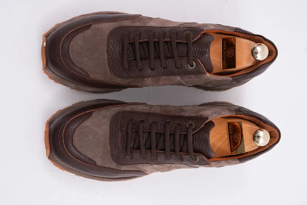 Terrain Rich Brown Suede & Leather Sneakers