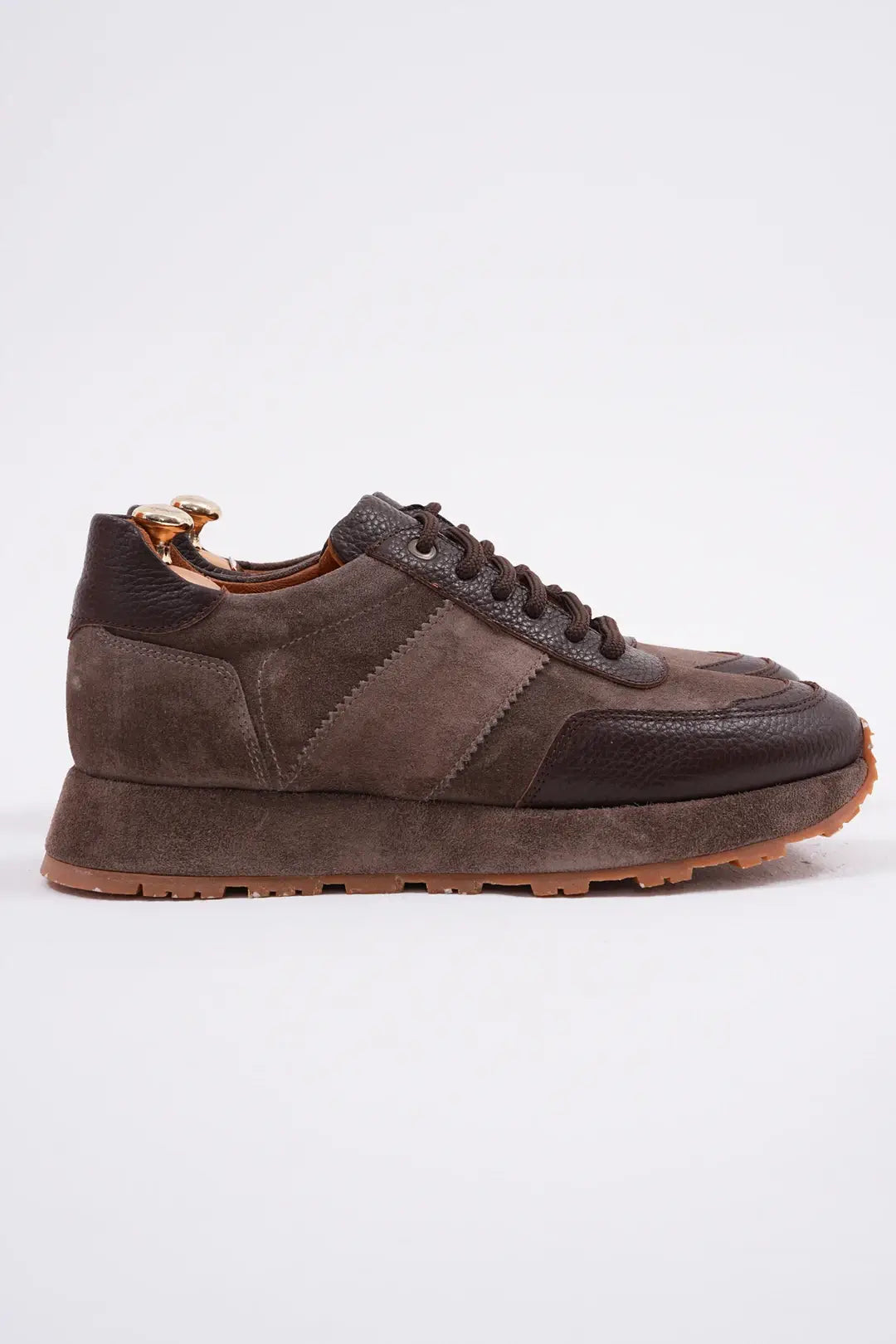Terrain Rich Brown Suede & Leather Sneakers