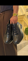 Torino Leather Runner — Black