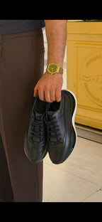 Torino Leather Runner — Black