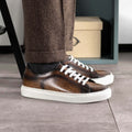 Milano Sneaker — Brown Patina Leather