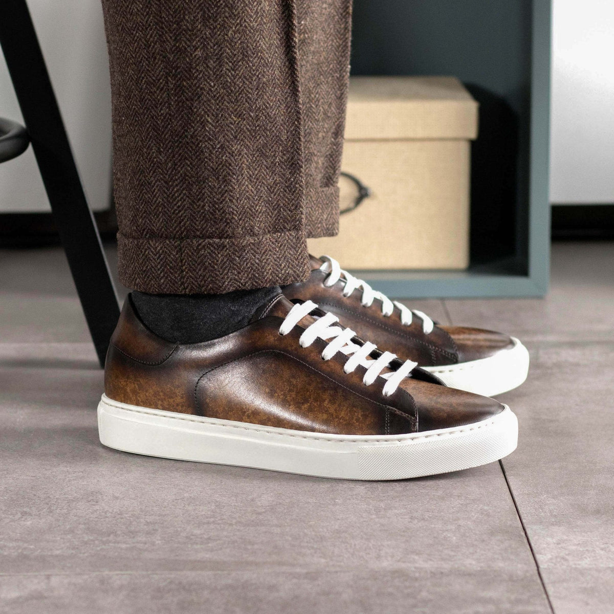 Milano Sneaker — Brown Patina Leather