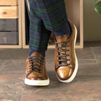 Riviera Sneaker — Cognac Patina