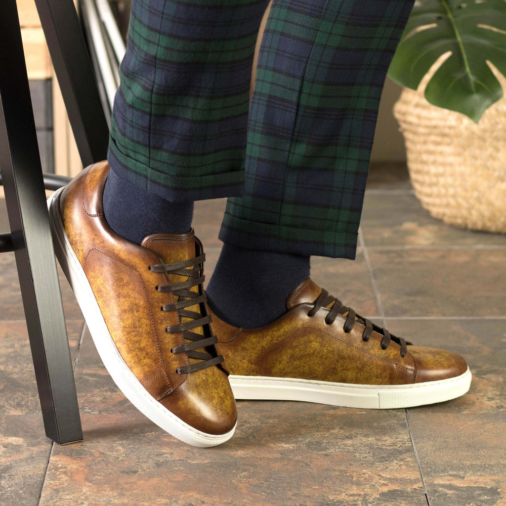 Riviera Sneaker — Cognac Patina