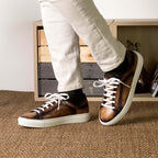 Men's Bespoke Fire Patina Leather Capsule Sneakers