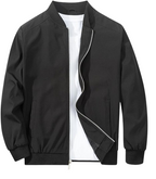 Laliya Classic Black Zip-Up Bomber Jacket