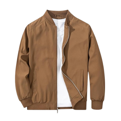 Laliya Camel Brown Lightweight Bomber Jacket