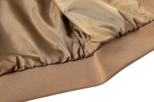 Laliya Camel Brown Lightweight Bomber Jacket