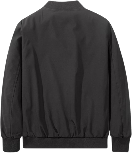 Laliya Classic Black Zip-Up Bomber Jacket