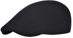 Laliya Classic Black Cotton Flat Cap Ivy Newsboy Hat