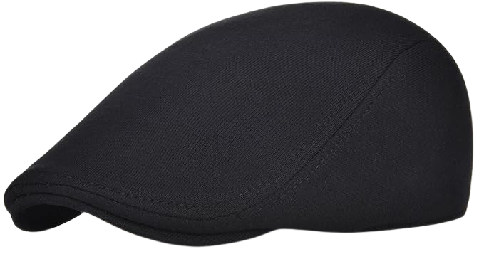 Laliya Classic Black Cotton Flat Cap Ivy Newsboy Hat