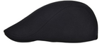 Laliya Classic Black Cotton Flat Cap Ivy Newsboy Hat