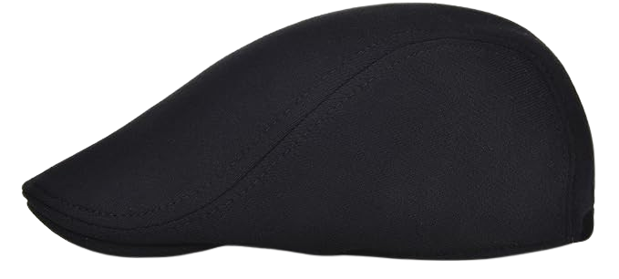 Laliya Classic Black Cotton Flat Cap Ivy Newsboy Hat