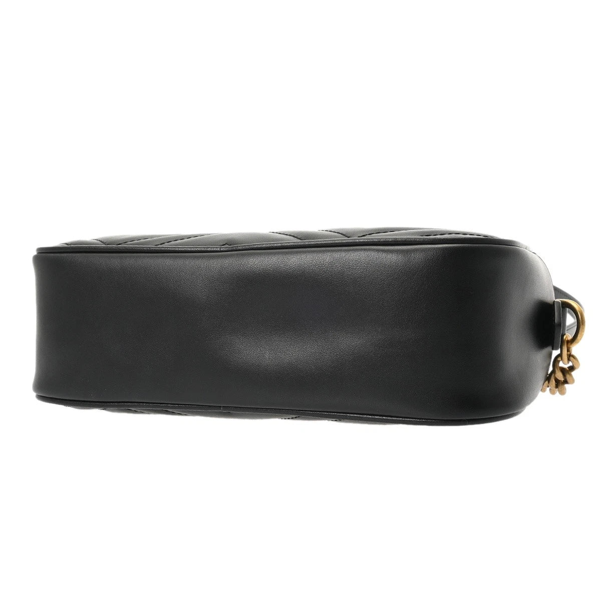 Black Matelassé Matelassé Chevron Leather Camera Bag