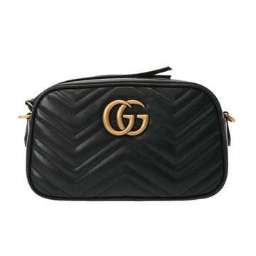 Black Matelassé Matelassé Chevron Leather Camera Bag
